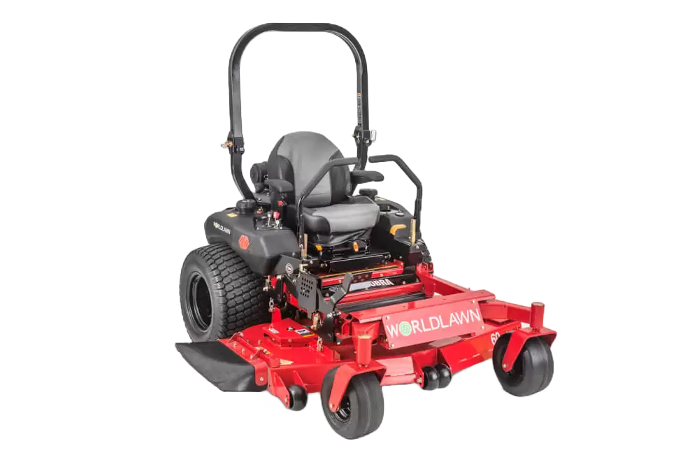 Worldlawn stand on mower sale