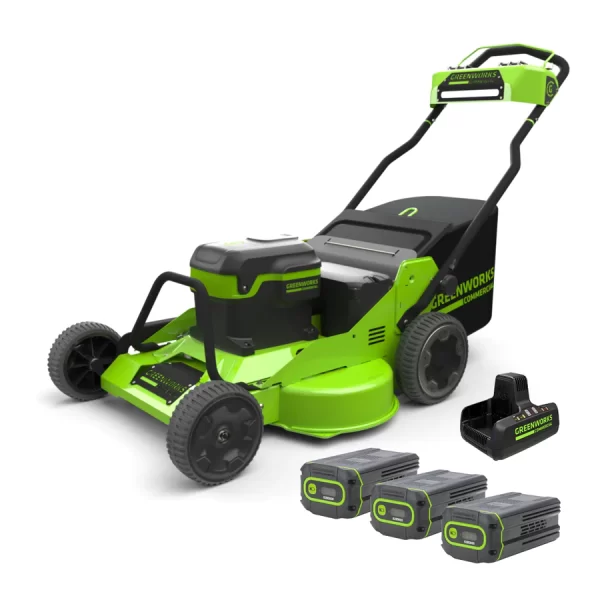 82V 30” Self-Propelled Lawn Mower with (3) 8Ah Batteries and Dual Port Charger (82LM30S-83DP)